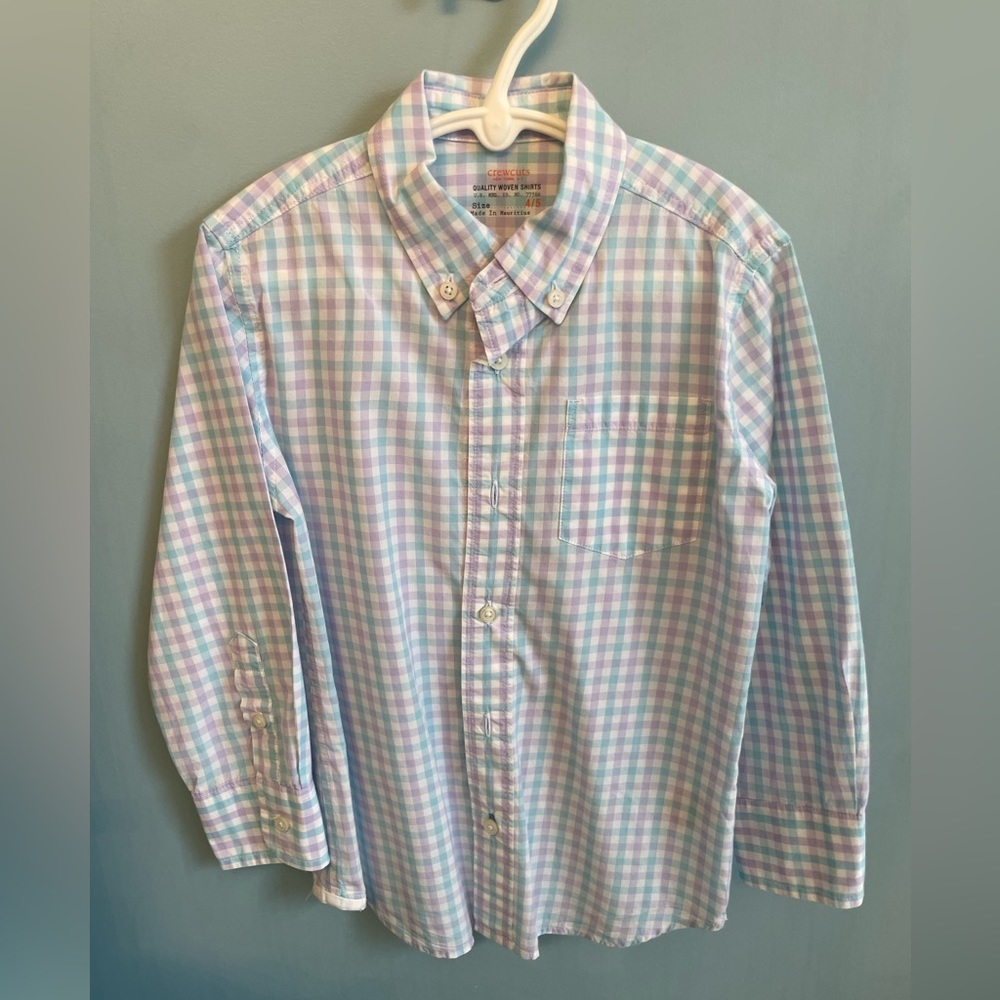 Crew Cuts by J Crew Boys Button Down Shirt, Size 4/5.